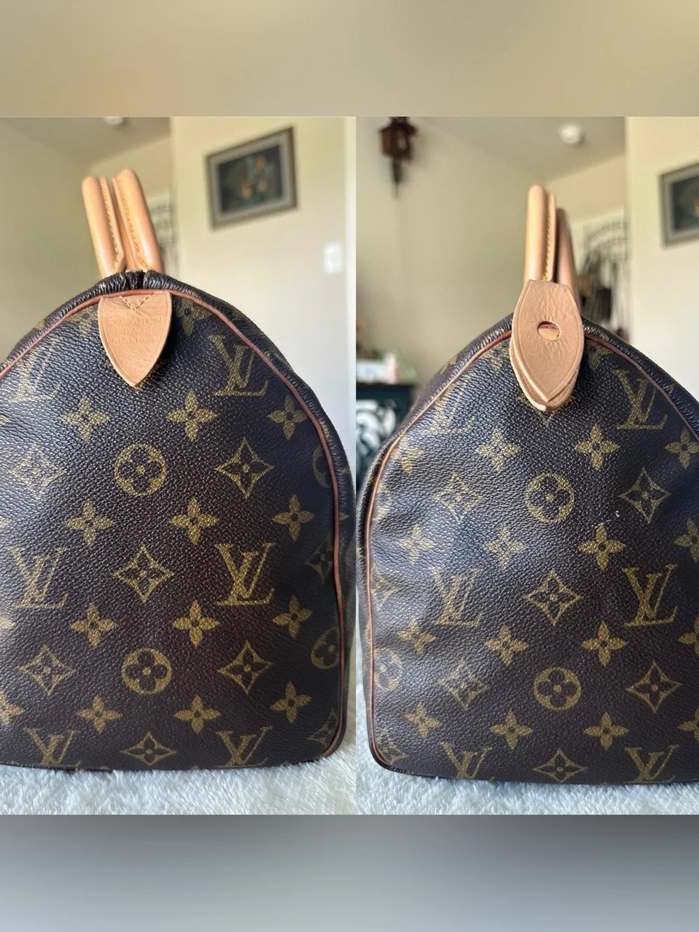 Louis Vuitton Brown Monogram Speedy 30 Handbag